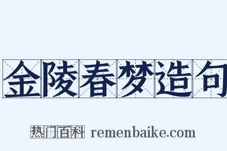 金陵春梦造句是什么意思的图片